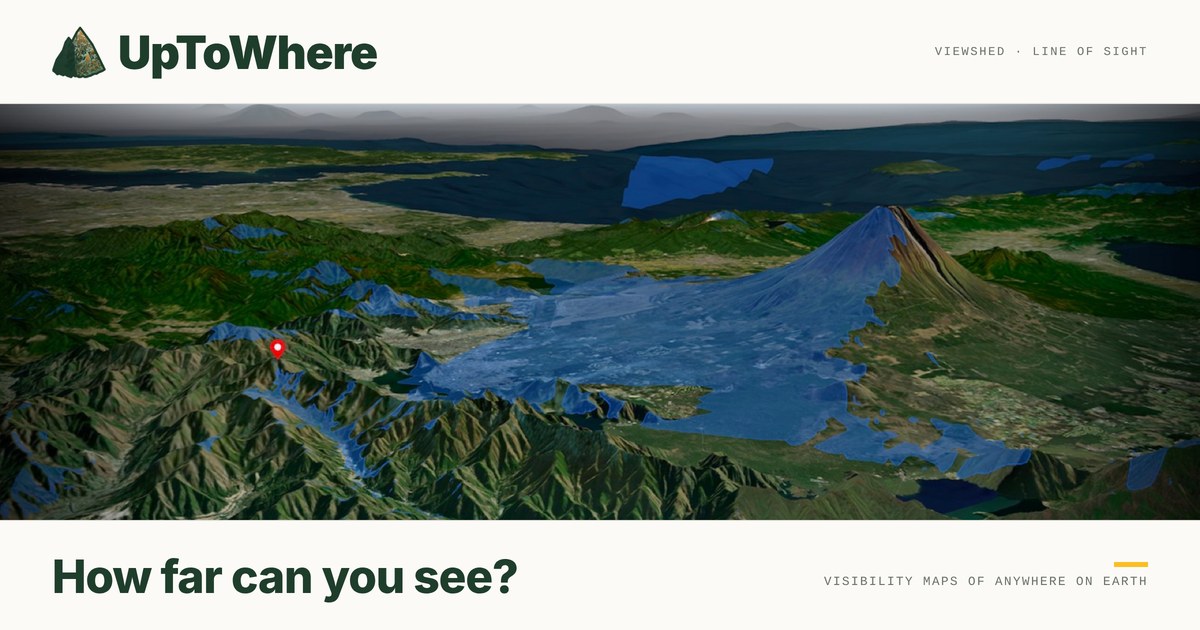 Sight Map UpToWhere — Line of Sight Map & Viewshed Calculator